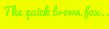 Image with Font Color 80FF00 and Background Color F0FF00